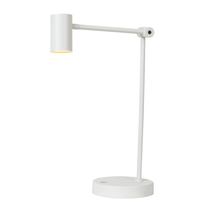 Lucide TIPIK - Nabíjacia stojanová lampa na čítanie - Batéria - LED Dim. - 1x3W 2700K - 3 StepDim - Biela
